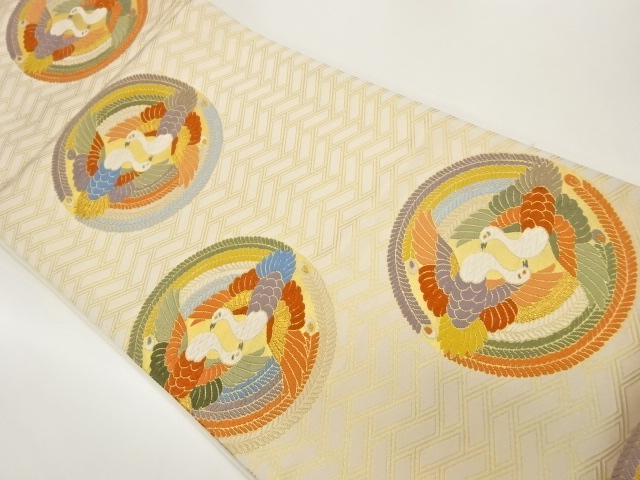 JAPANESE FUKURO OBI / WOVEN HIGAKI PATTERN